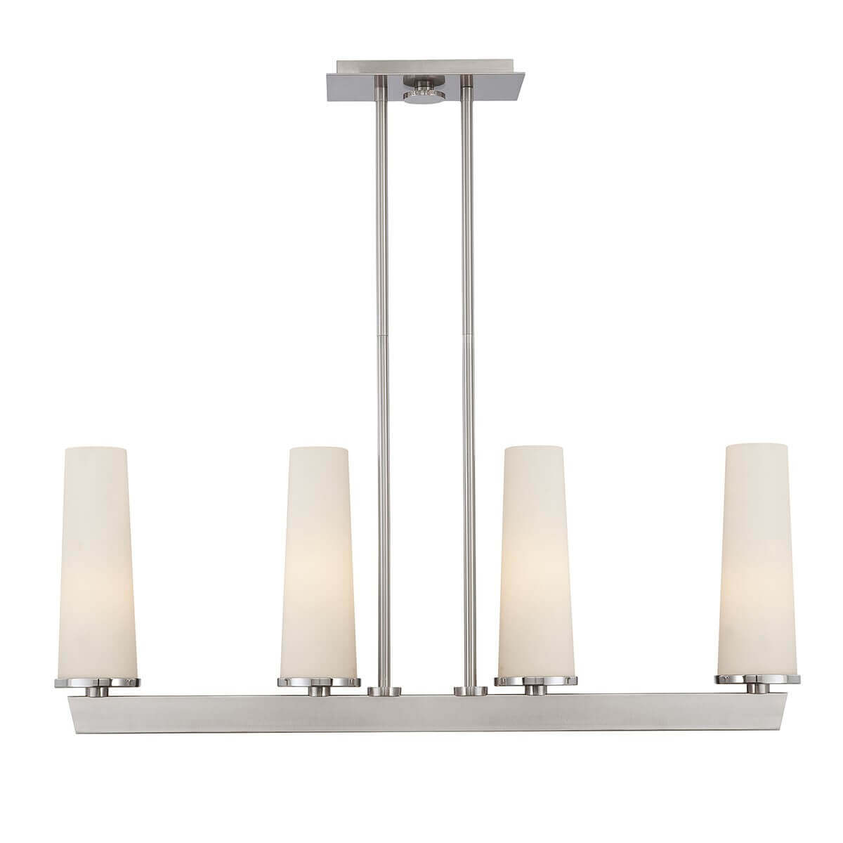 Suspension présentée de face sur fond blanc, mettant en valeur sa structure horizontale