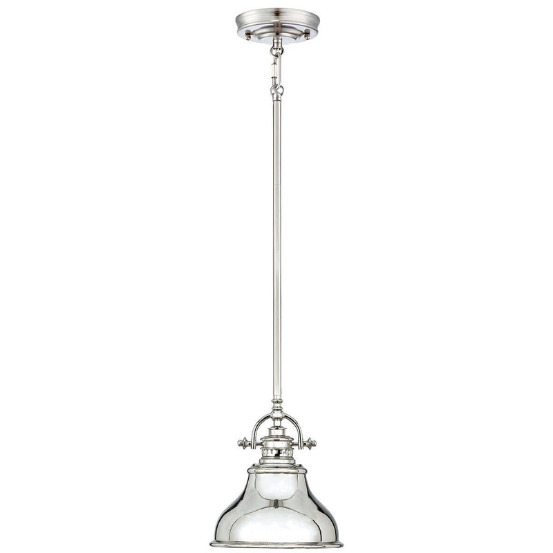 Suspension Emery argentée, verre, H 22,2 cm