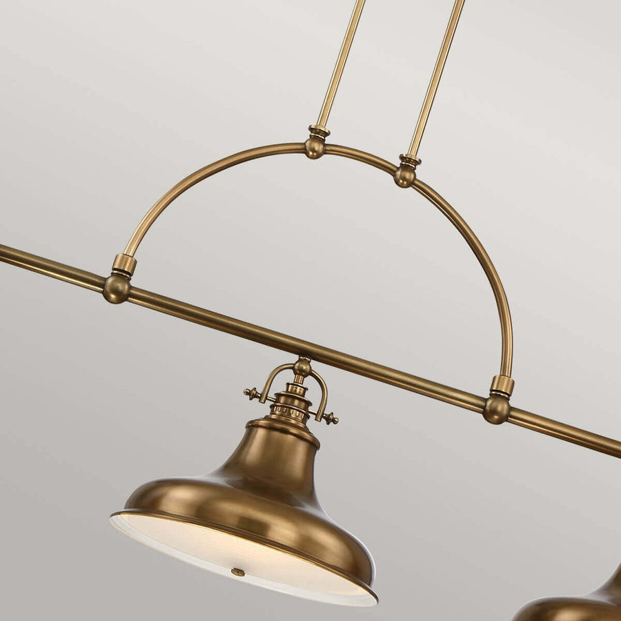 Suspension Emery 3 lumières laiton, verre