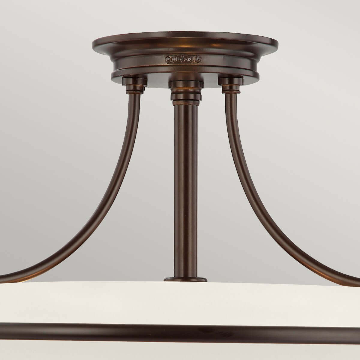 Plafonnier Griffin 4 lumières bronze, verre