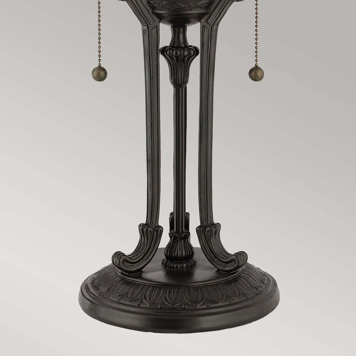 Lampe à poser Indus 2 lumières bronze, verre