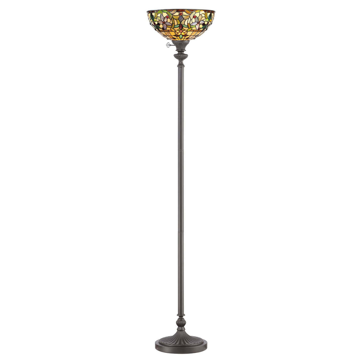 Lampadaire Kami bronze, verre