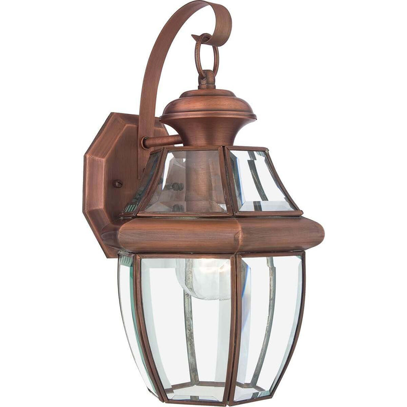 Applique extérieure Newbury cuivrée, verre