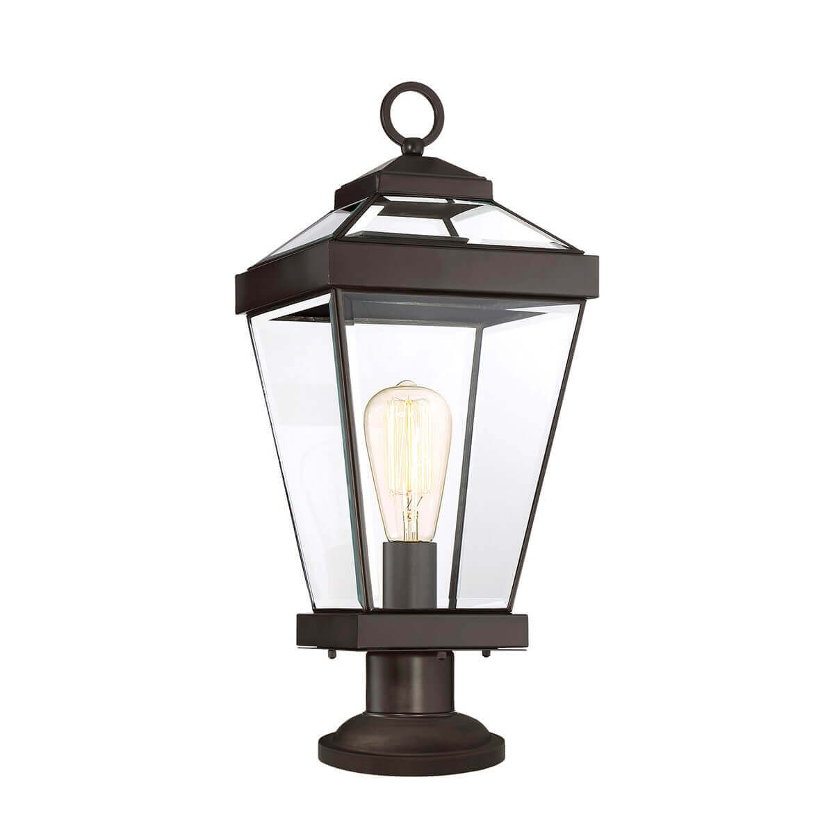 Lampadaire extérieur Ravine bronze, verre