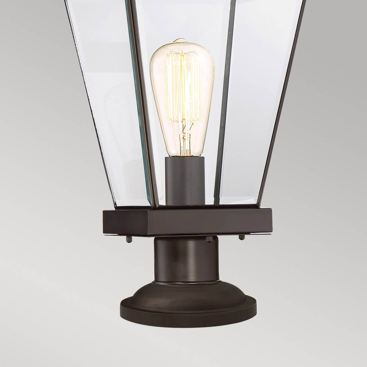 Lampadaire extérieur Ravine bronze, verre