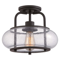 Plafonnier Trilogy bronze, verre