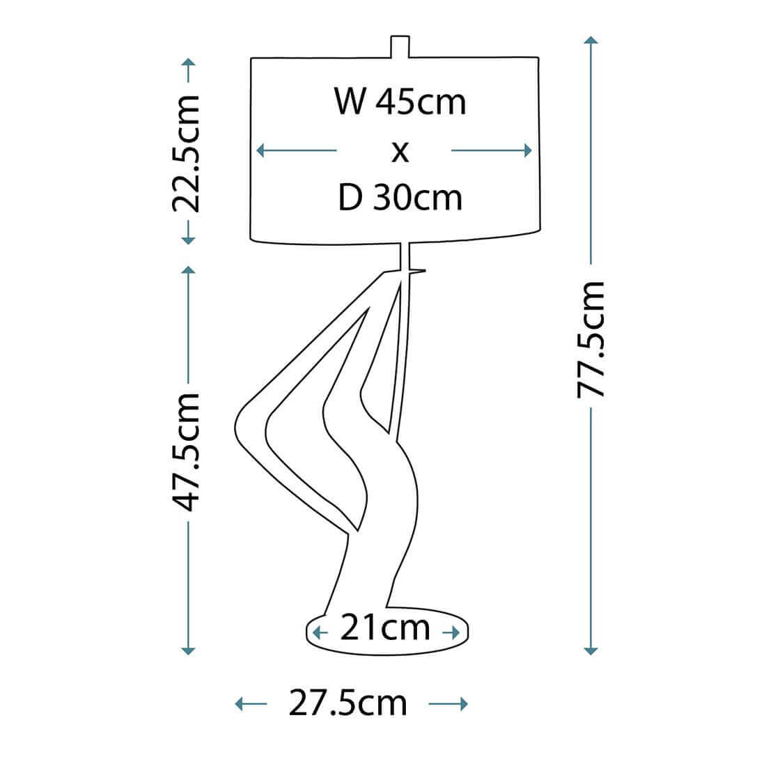 Lampe à poser Ribbon nickel poli et noire
