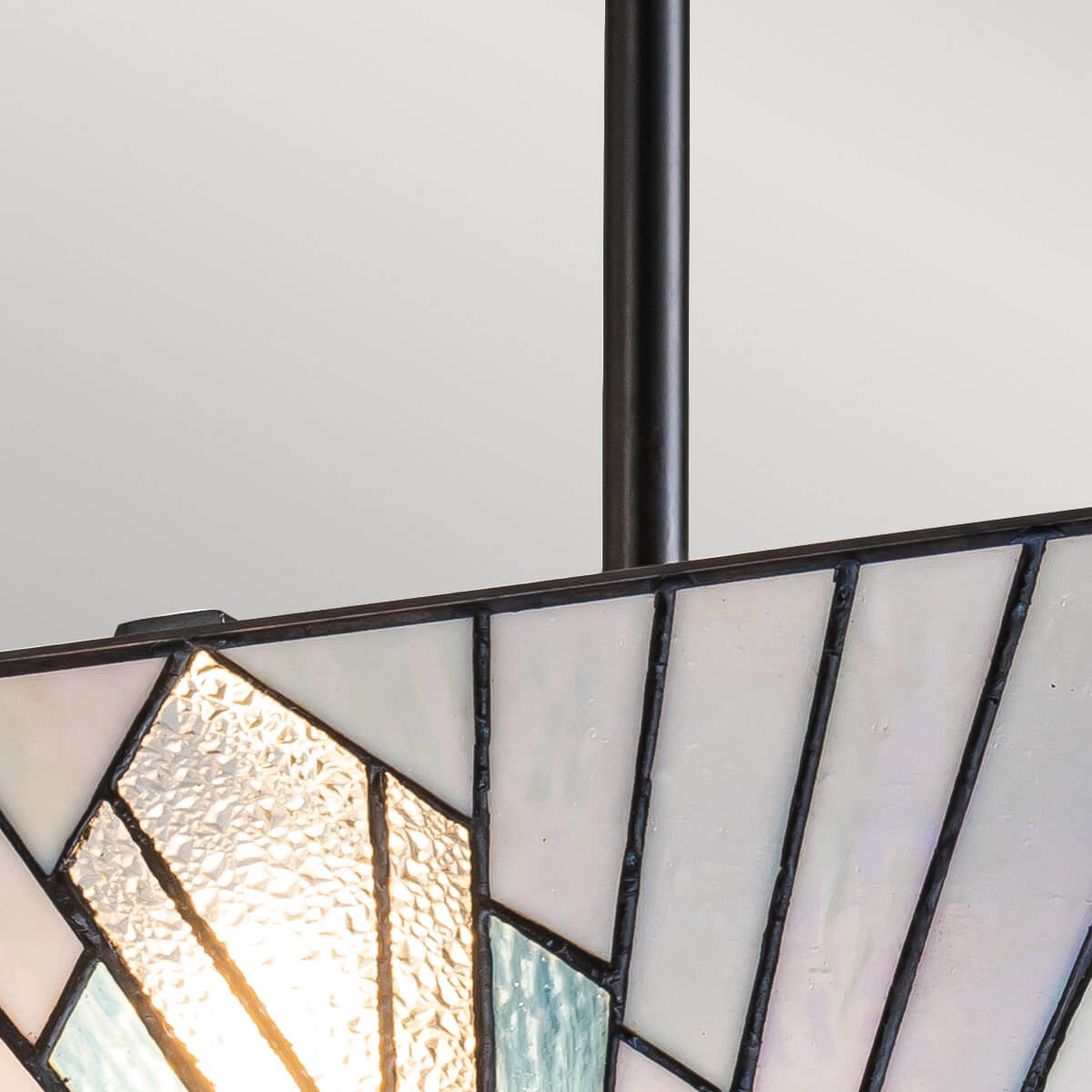 Suspension Alderley 2 lumières bronze, verre
