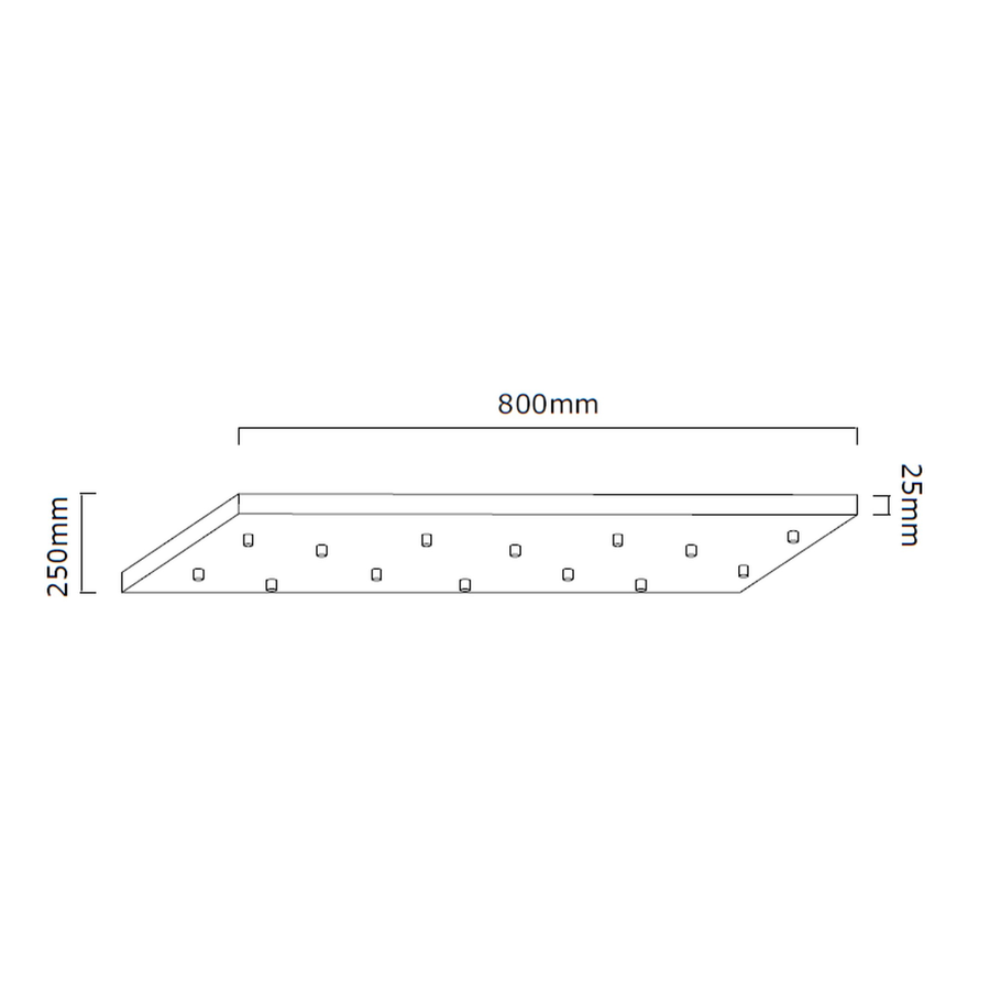 Suspension Ero XIV 80X25 dorée, verre