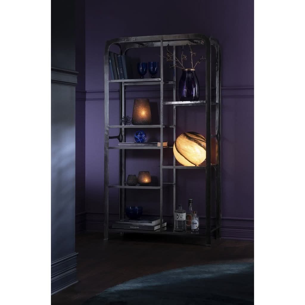 Étagère Fer Verre Gris Antique - Designix