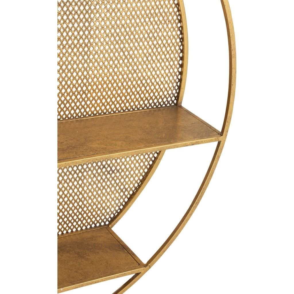 Étagère Murale Métal Doré Asymétrique - Designix