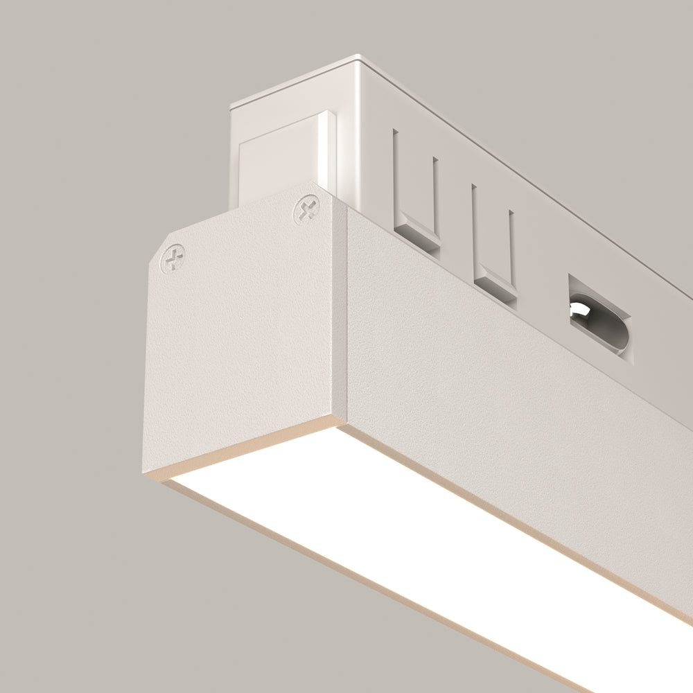 Détail de la finition blanc texturé et du diffuseur opale lumineux