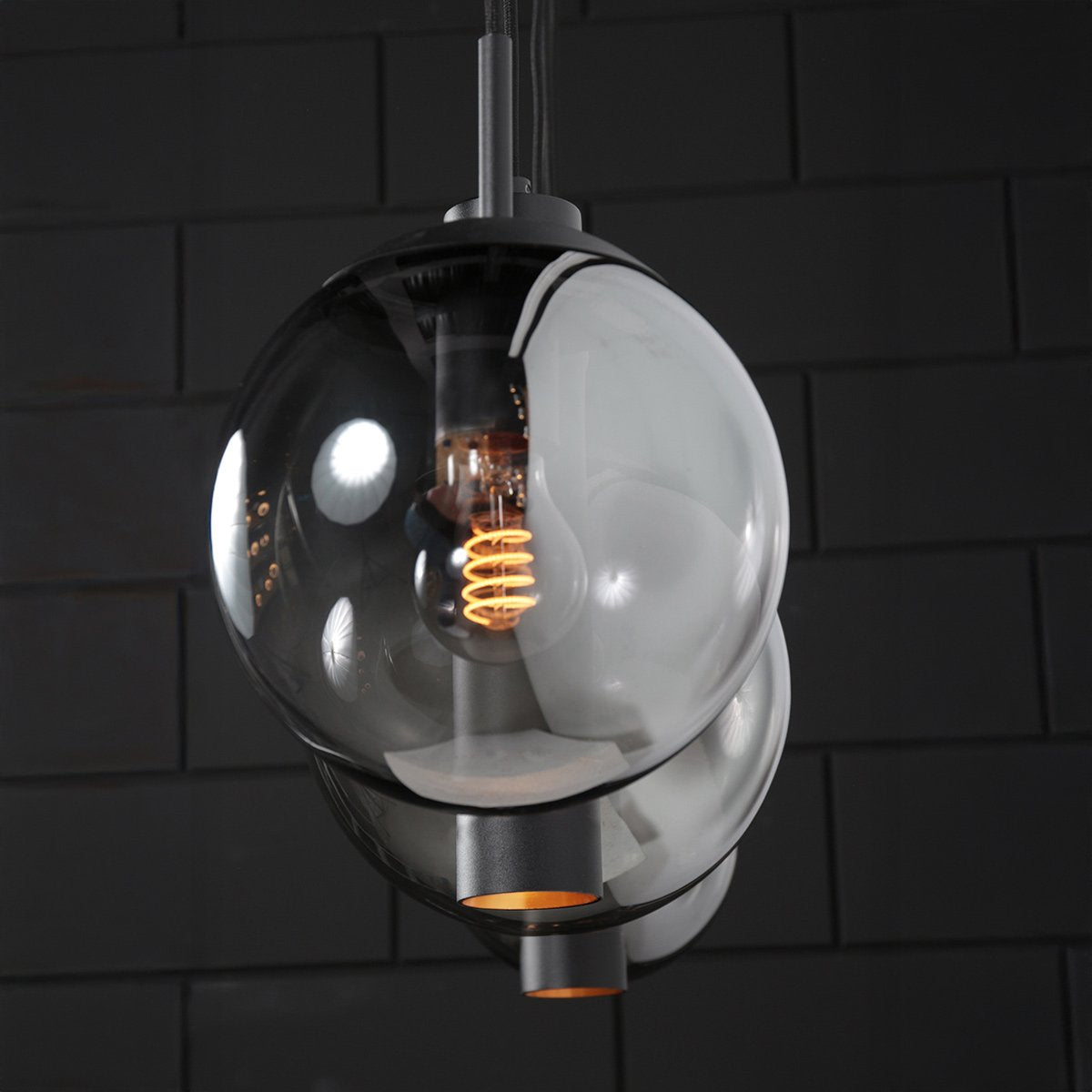 Suspension luminaire Bollique noir