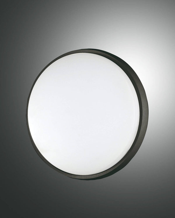 Plafonnier extérieur Olly noir, Ø 24 cm
