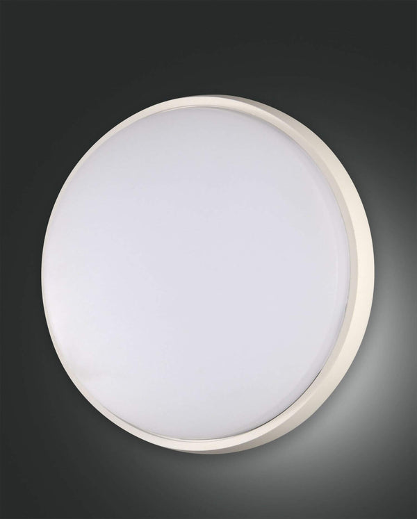 Plafonnier extérieur Olly blanc, Ø 30 cm