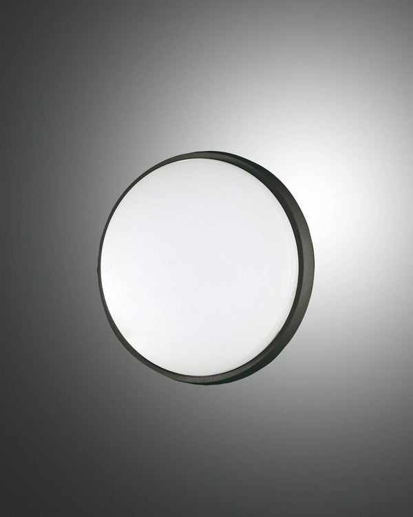 Plafonnier extérieur Olly noir, Ø 18 cm