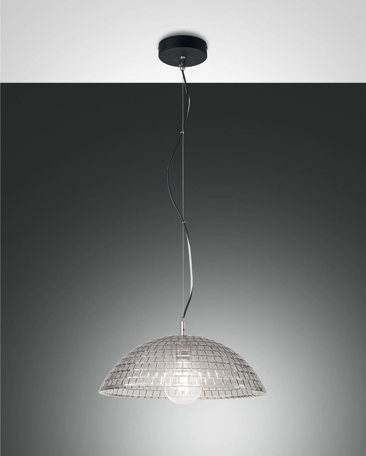Suspension Diamond noire et fumée