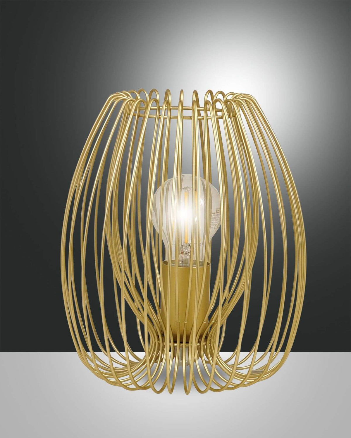 Lampe à poser Camp dorée, Ø 20 cm
