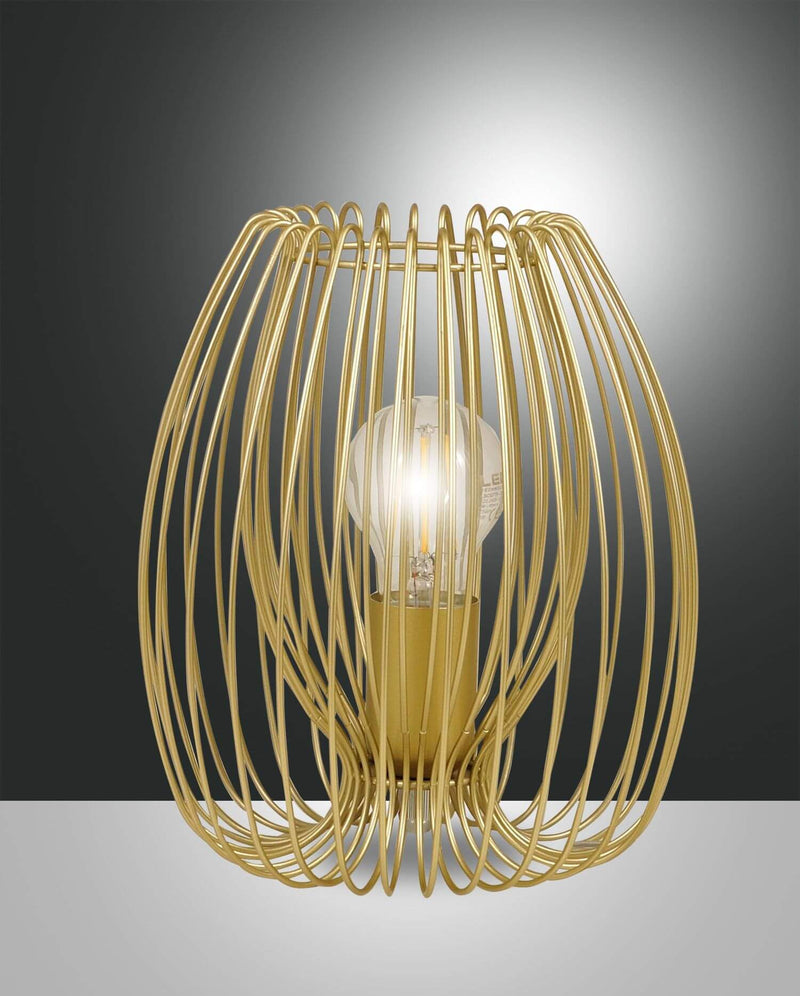 Lampe à poser Camp dorée, Ø 20 cm
