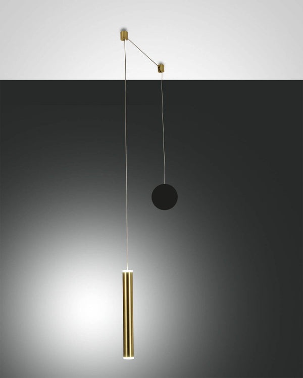 Suspension Prado noire et laiton