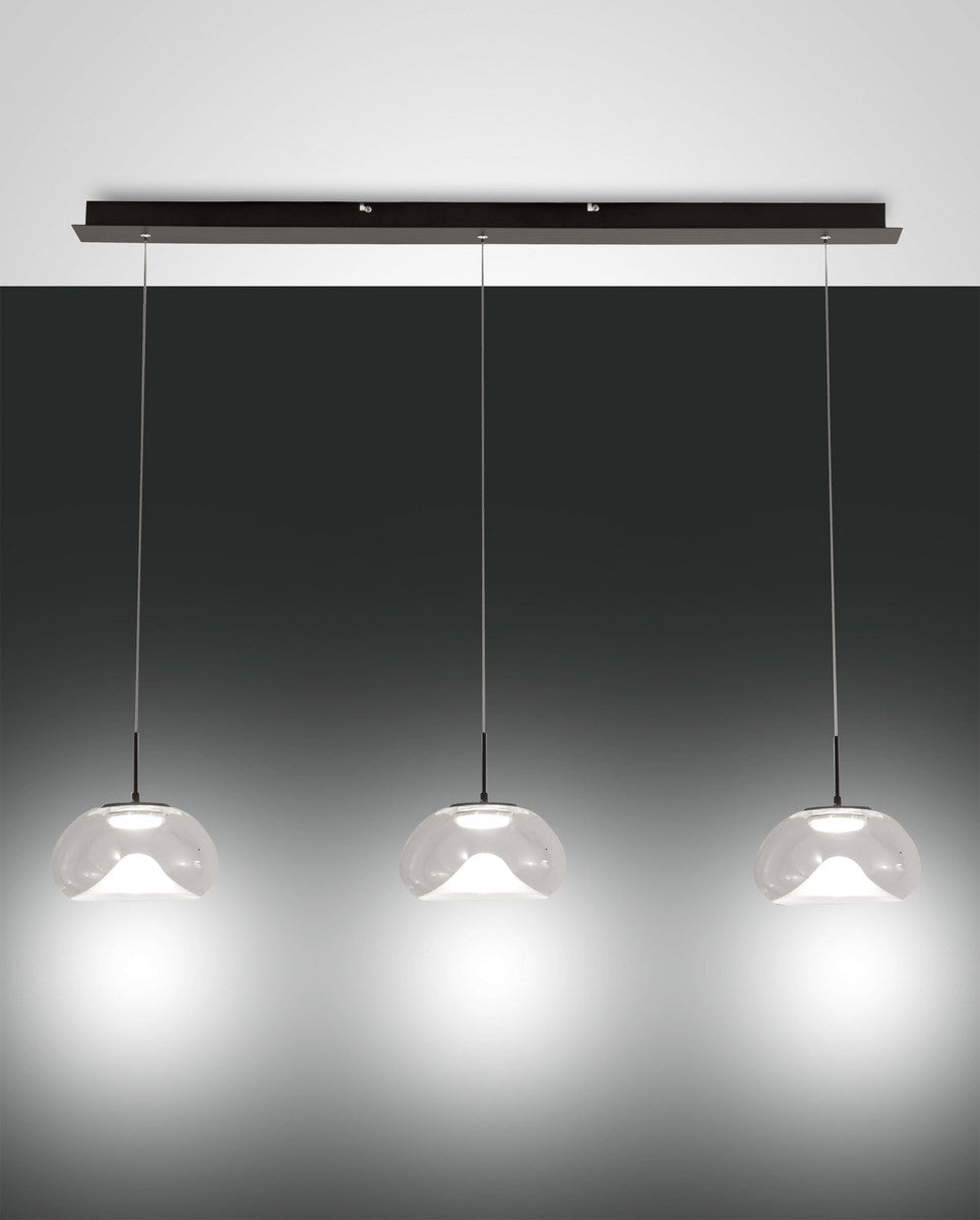 Suspension Brena transparente, verre, H 200 cm (3755-48-241)