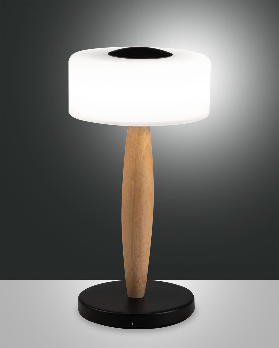 Lampe à poser Elea noire, verre