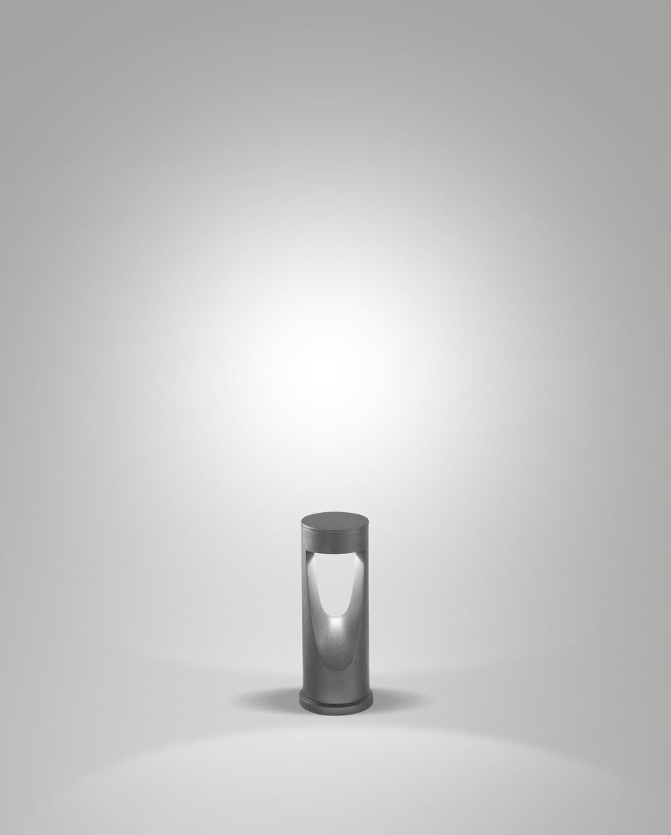 Borne extérieure TEO Shiny Black noire, H 30 cm
