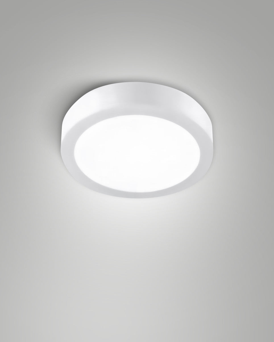Plafonnier extérieur Nicole CCT blanc, Ø 18 cm