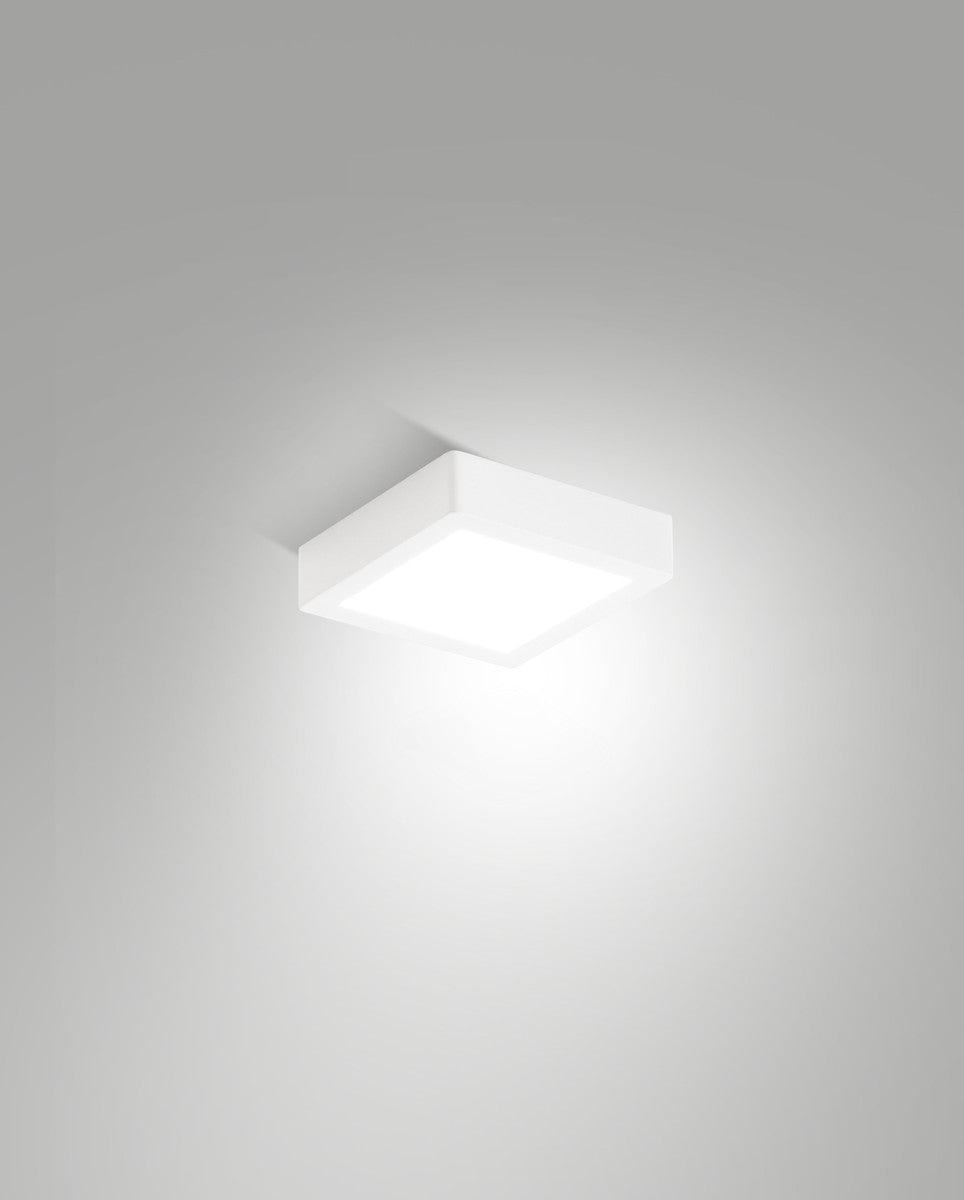 Plafonnier extérieur Gian White blanc, L 14,5 cm