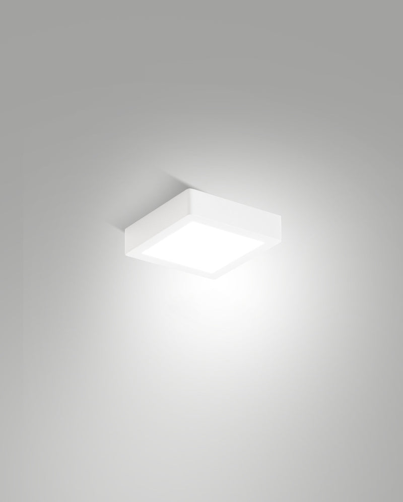 Plafonnier extérieur Gian White blanc, L 14,5 cm