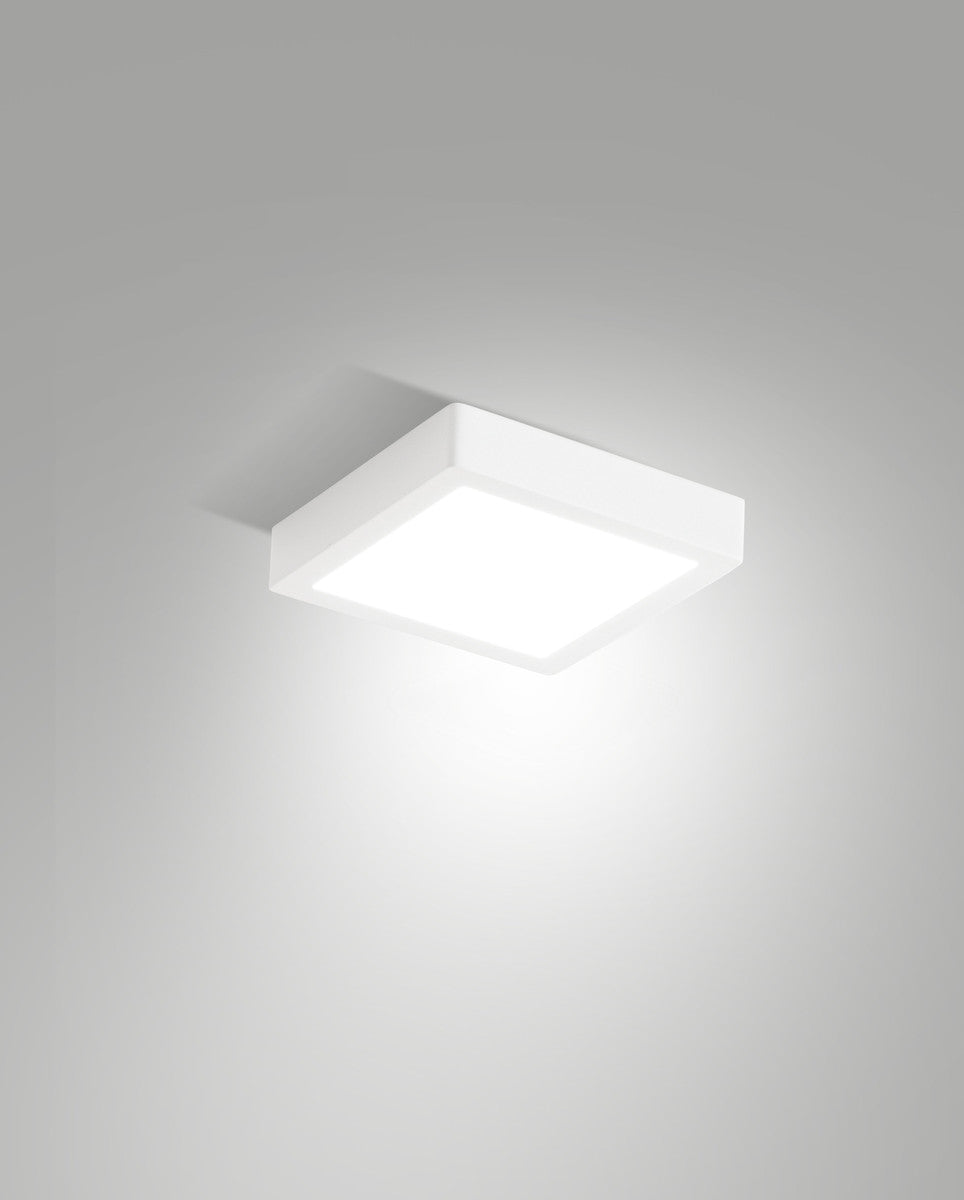 Plafonnier extérieur Gian White blanc, L 18 cm