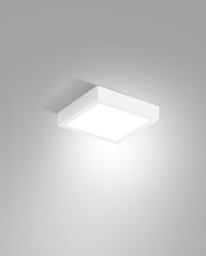 Plafonnier extérieur Gian White blanc, L 18 cm
