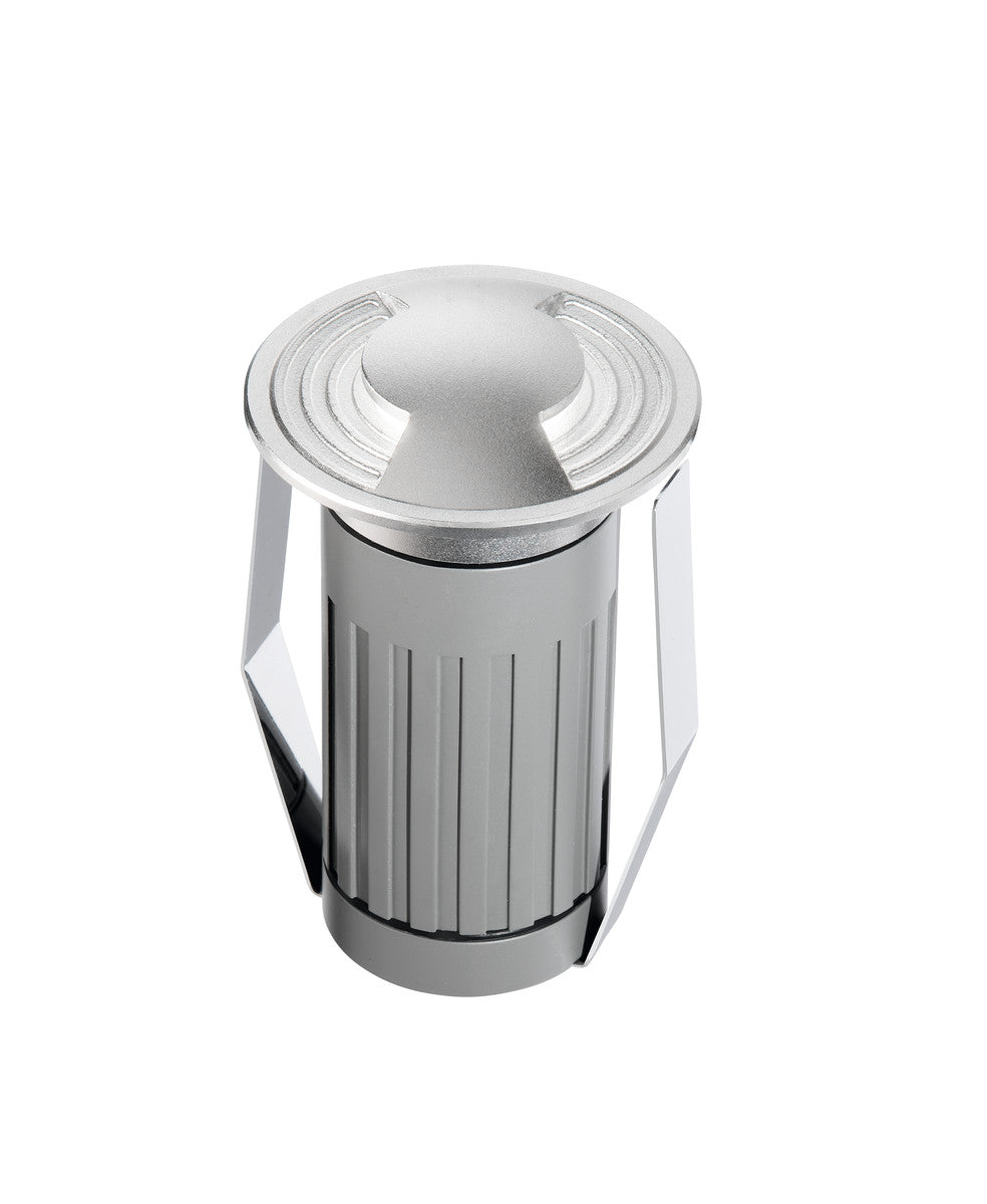 Vue de dessus montrant la lentille et la couronne striée inox