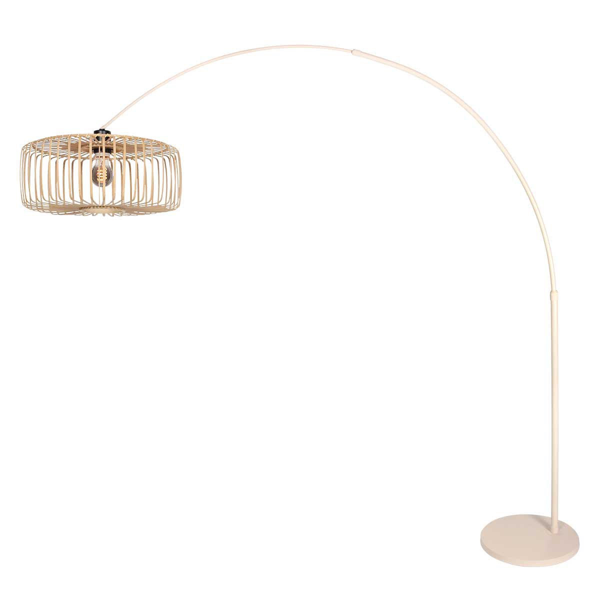 Vue de profil du lampadaire, abat-jour orienté vers la gauche