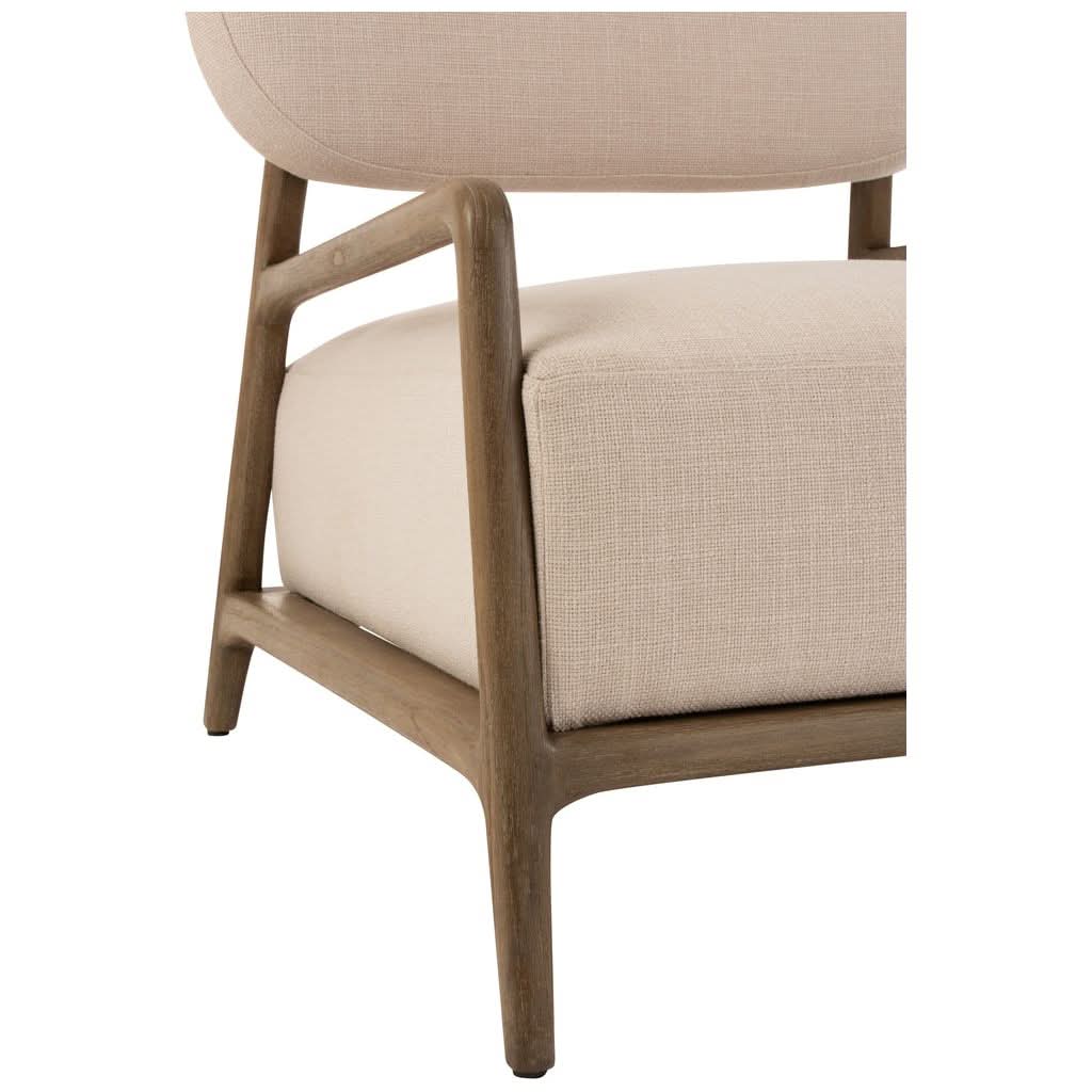 Fauteuil Détente Tissu Beige | Lero - Designix