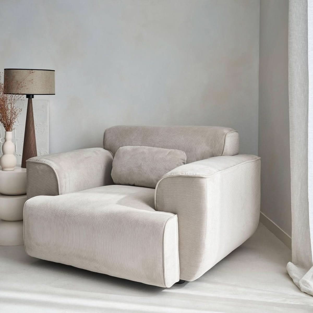 Fauteuil Velours Côtelé | Nuance - Designix Fauteuil