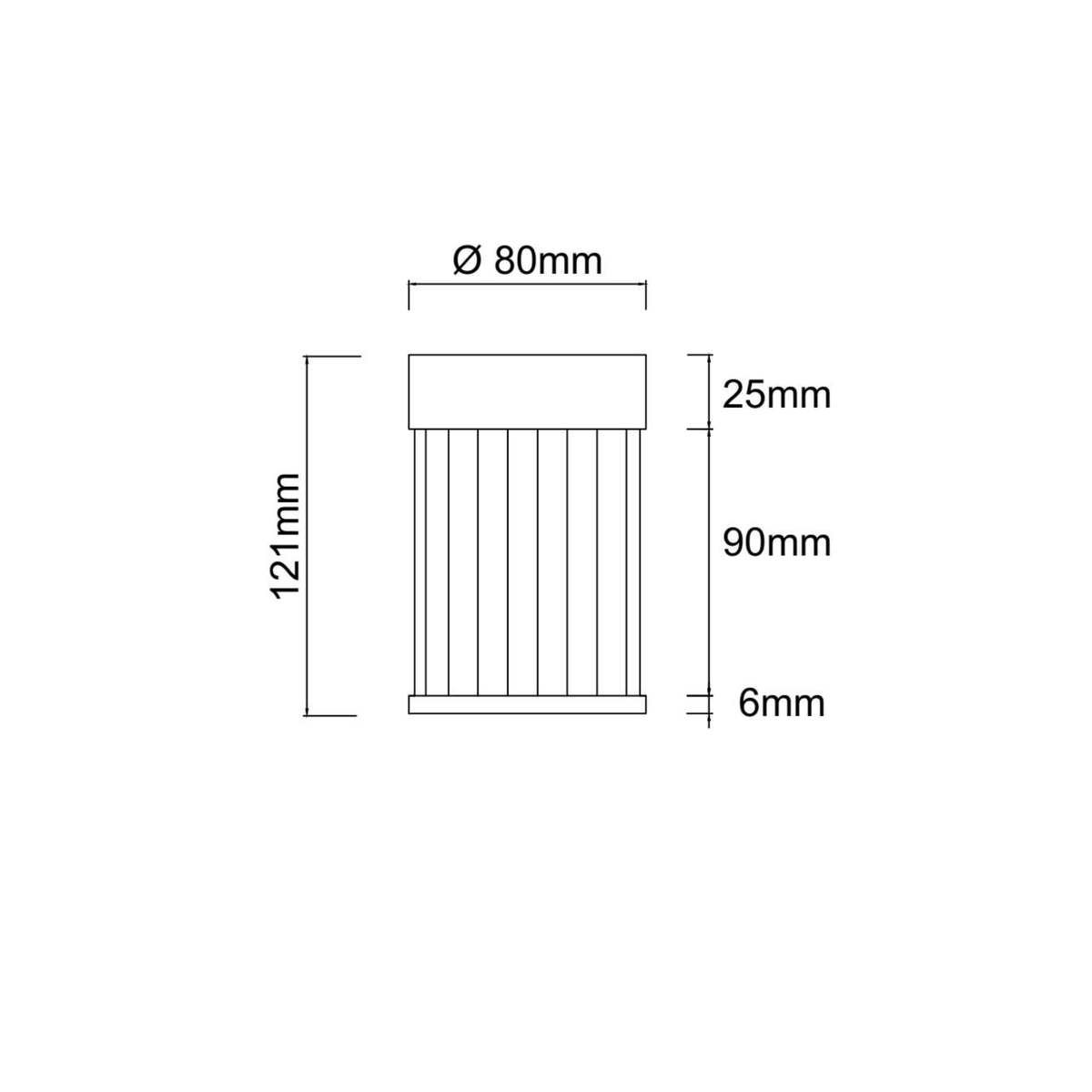 Spot plafond Fiatto 8, verre
