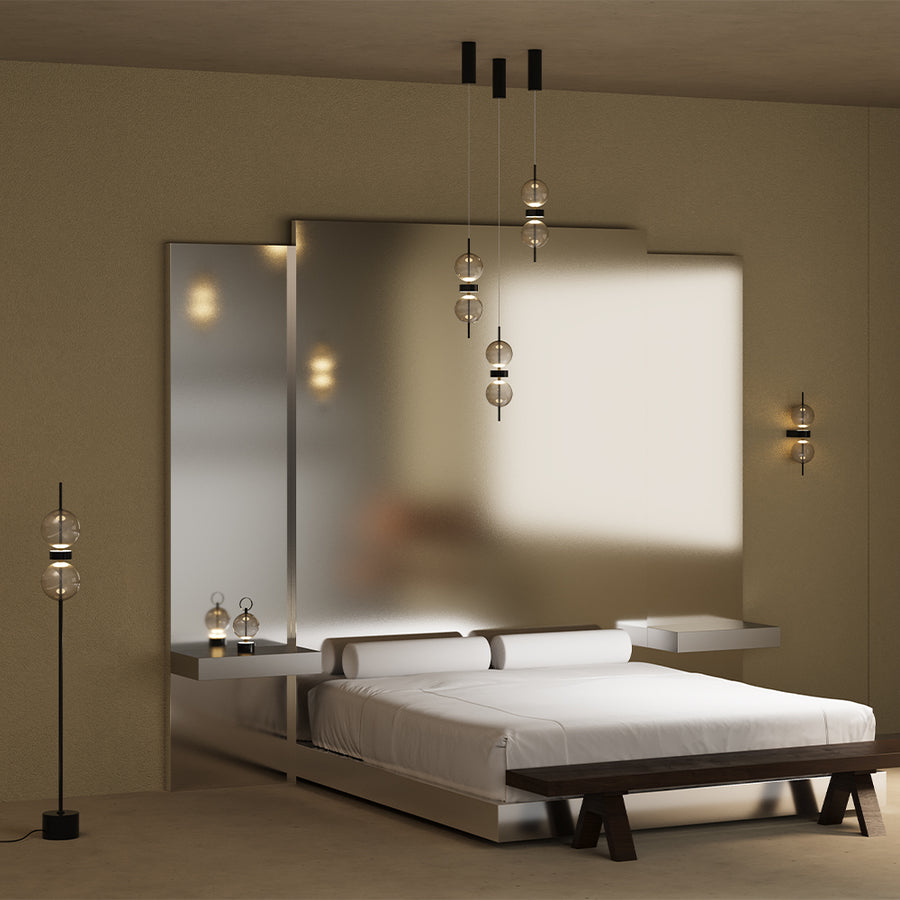 Double Moon Applique Murale noir