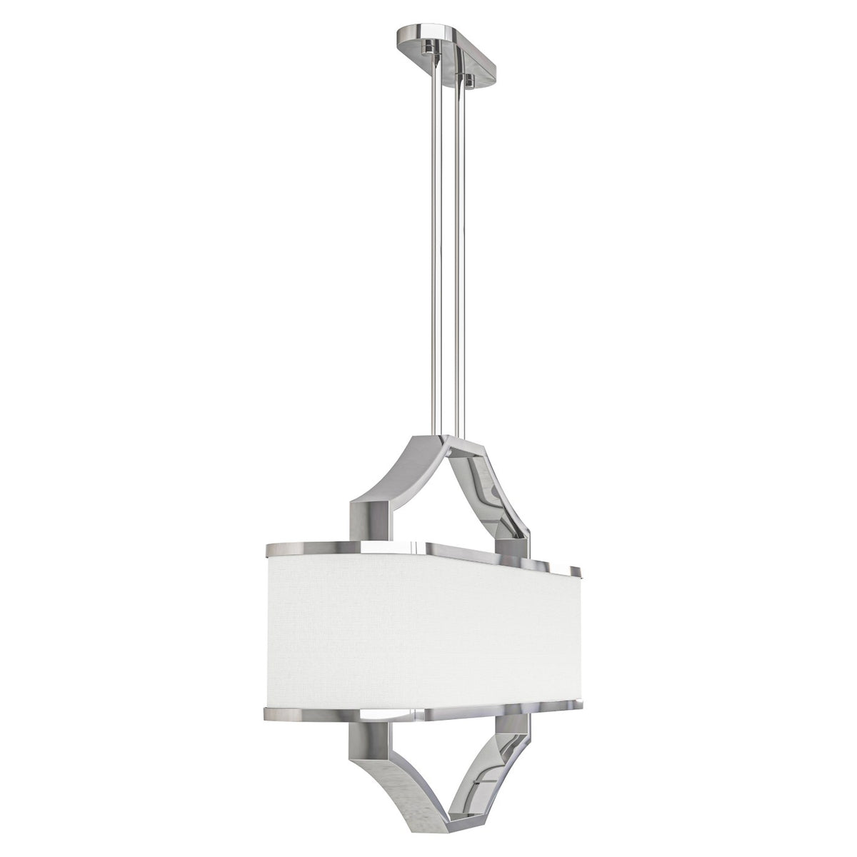 Suspension Gerdo Ovale, abat-jour tissu