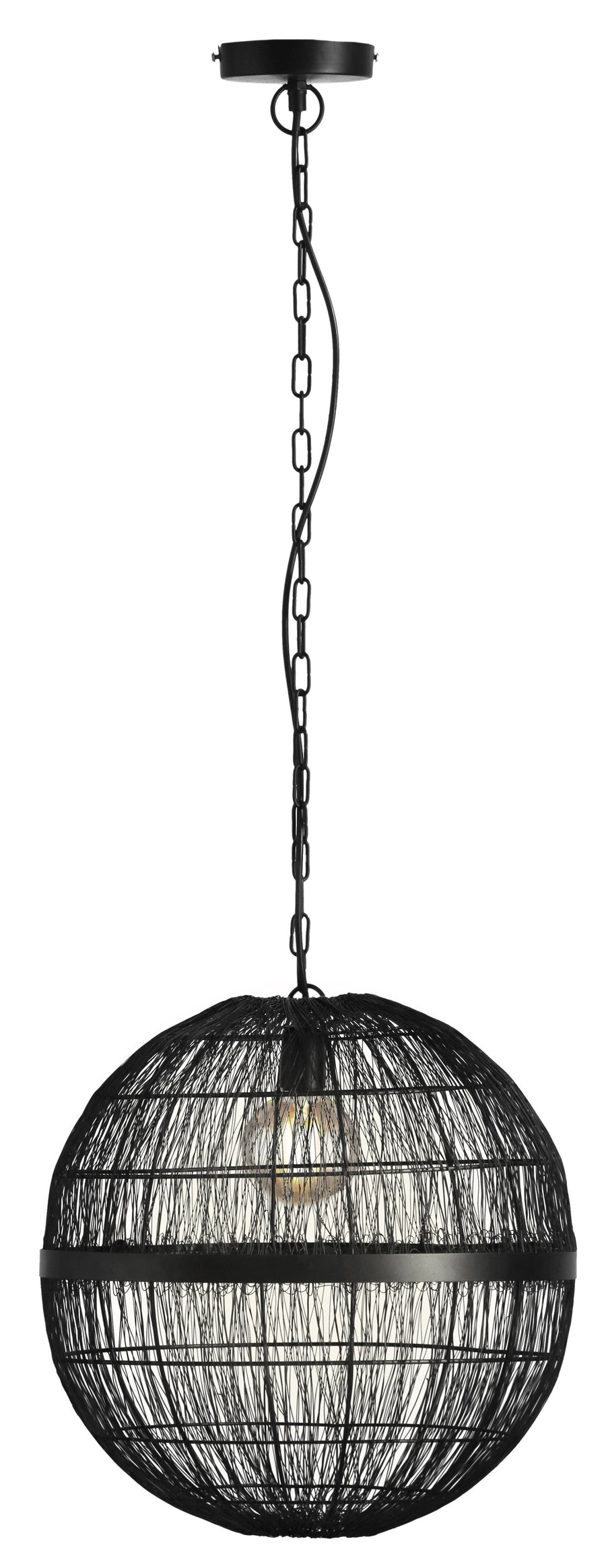 Suspension Hermi Ii noire mat (14994H3)