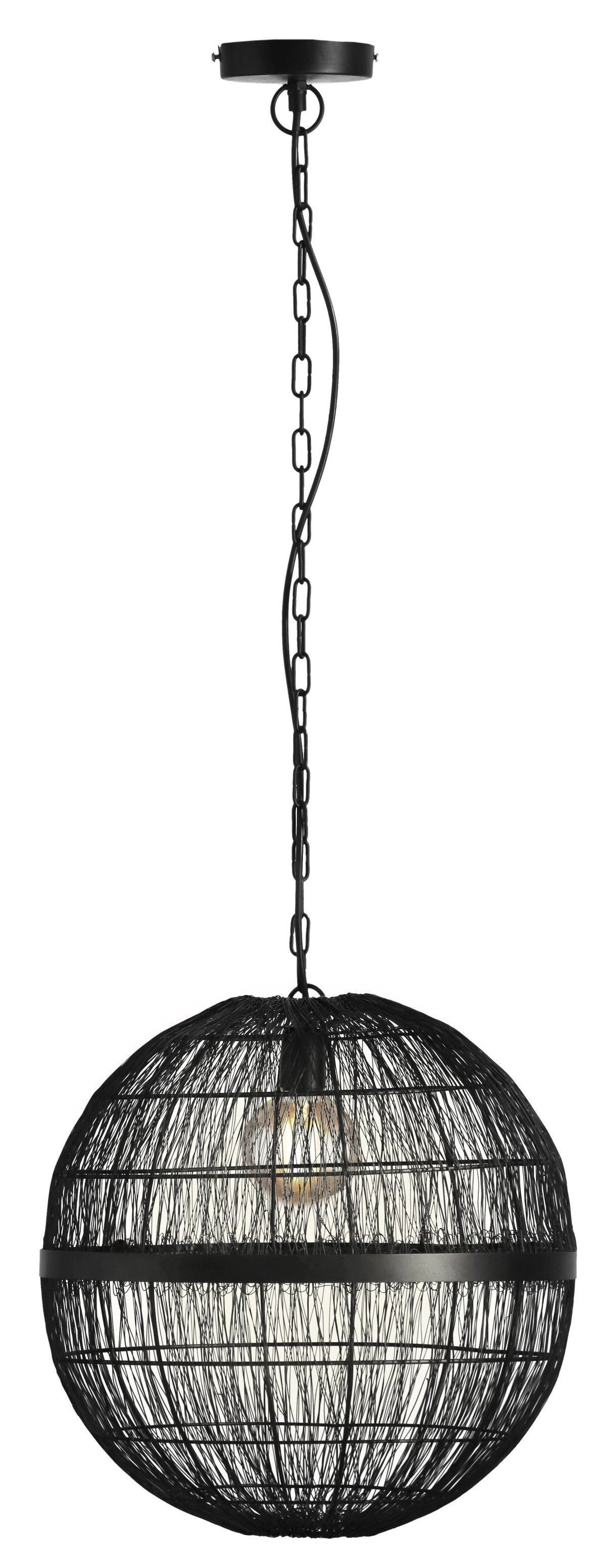 Suspension Hermi Ii noire mat (14994H3)