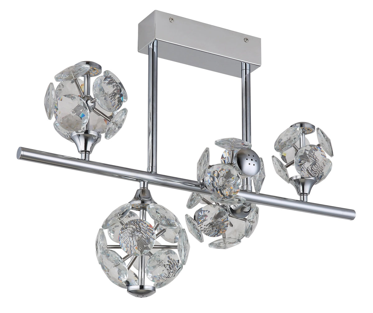 Plafonnier Virina chromé, L 61 cm