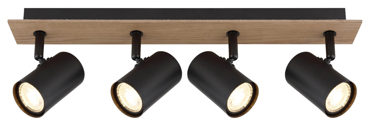 Spot Linca noir mat, H 15,1 cm
