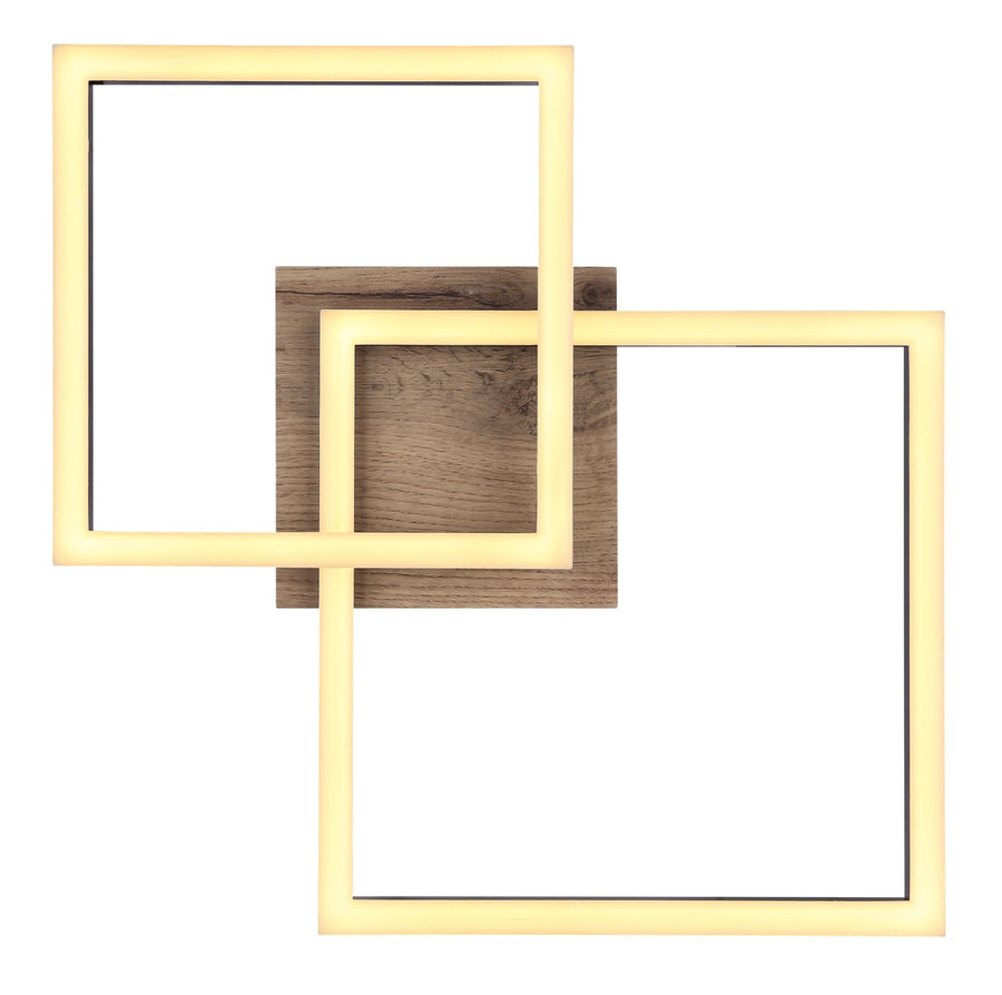 Plafonnier Bossy noir mat, L 38 cm