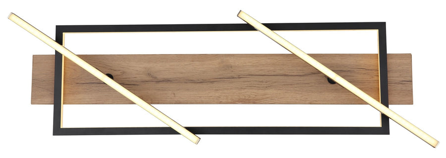 Plafonnier Beatrix noir mat, L 40,5 cm