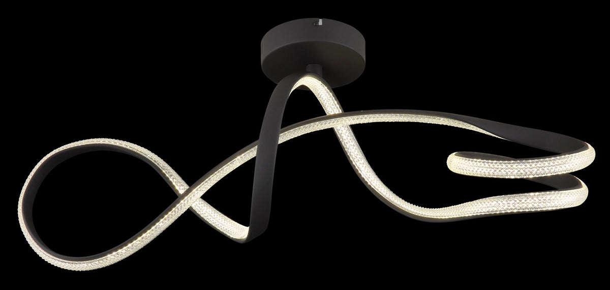 Plafonnier Swirl noir mat