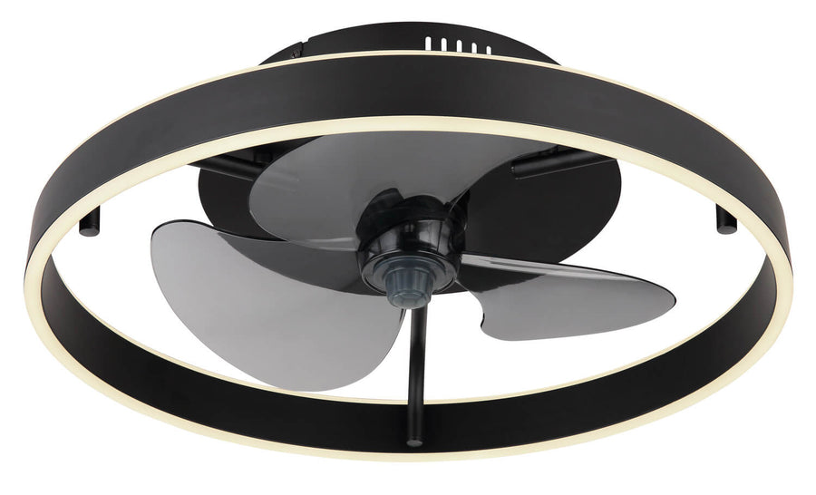 Ventilateur de plafond lumineux Conway noir