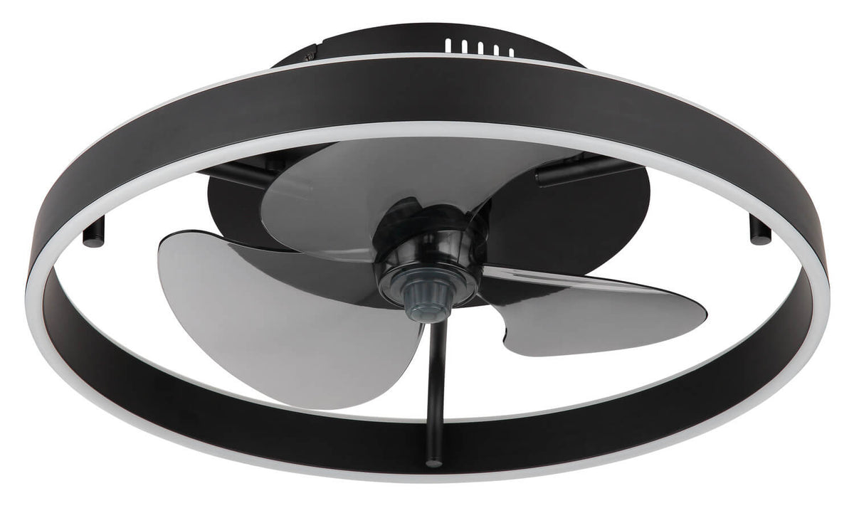 Ventilateur de plafond lumineux Conway noir