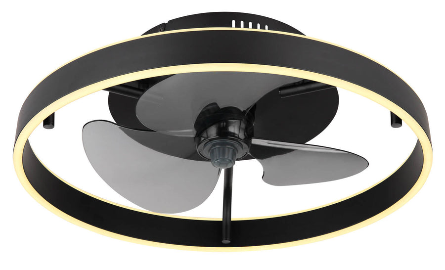 Ventilateur de plafond lumineux Conway noir