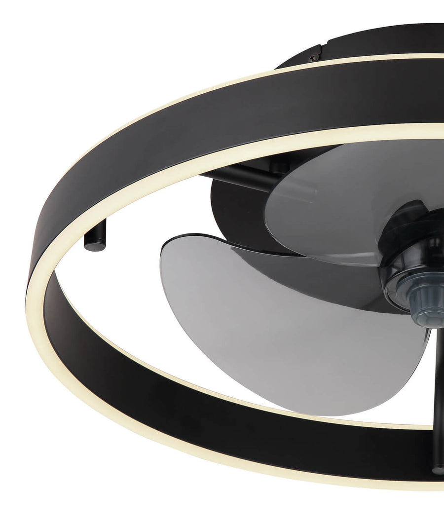 Ventilateur de plafond lumineux Conway noir